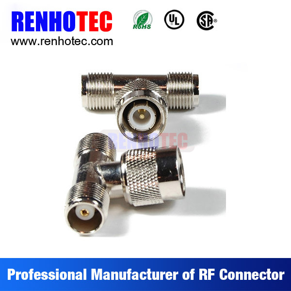 T Type TNC Adapter Female-Male-Female Connector