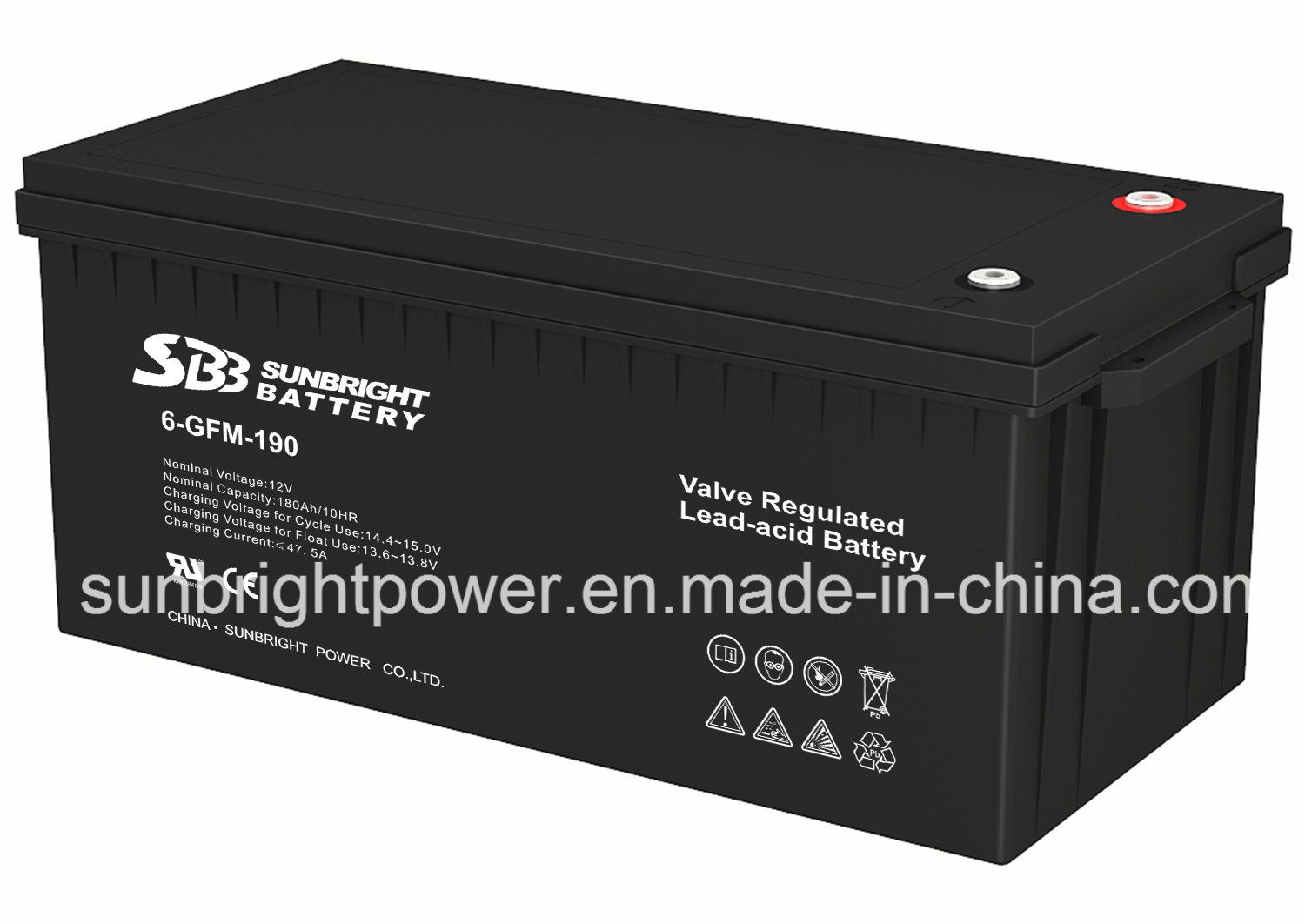 12V190ah Mf Lead Acid Battery