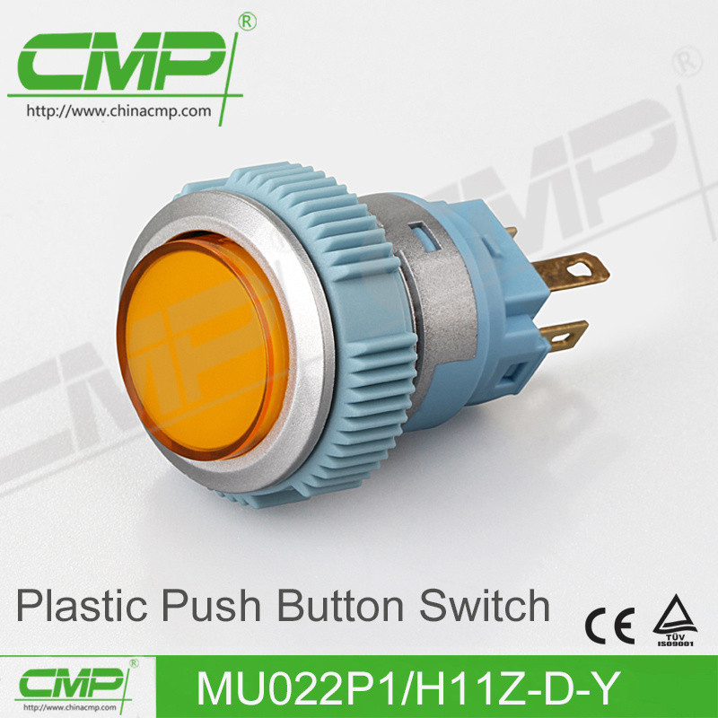 22mm Plastic Latching Push Button Switch