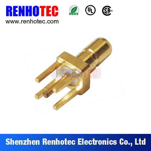 SMB Straight Male Type Bulkhead PCB Mount RF Coaxial Connector