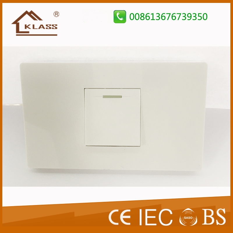 Ce Approved 25years Guarantee Samll Button 1gang Lighting Electric Switch