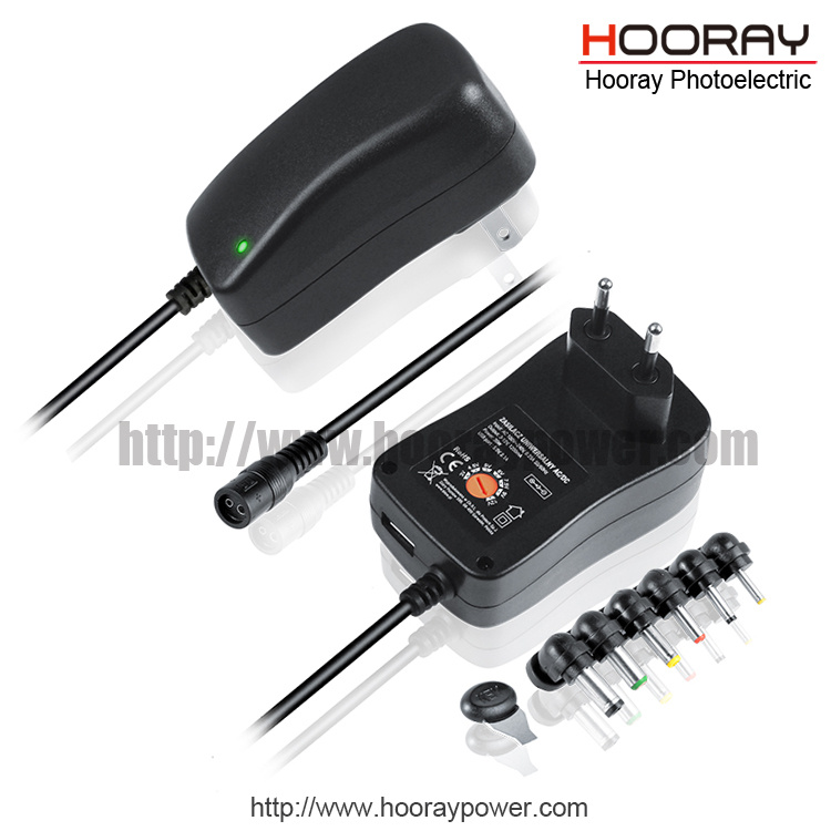USB 3-12V AC DC Switching Power Adapter 30W Universal Power Supply 3V-12V AC Wall Plug-in Adaptor Adjustable