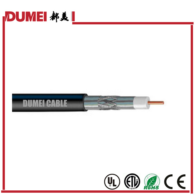 Rg59 CATV Tri-Shield PVC Black Coaxial Cable for Access Network