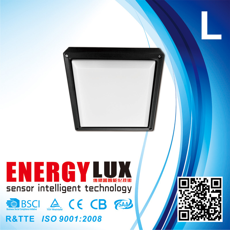 E-L34G IP65 18W Square Shape Dim Motion Sensor Outdoor Light