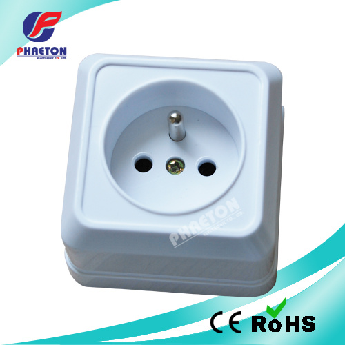 European Style Surface Mounted Wall Power Socket