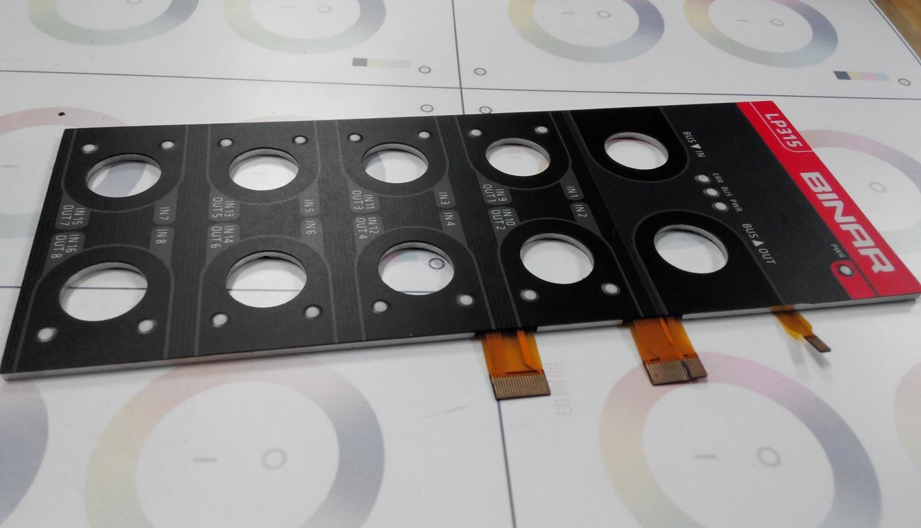 LEDs Backlighting Aluminium Back Panel FPC Membrane Switch