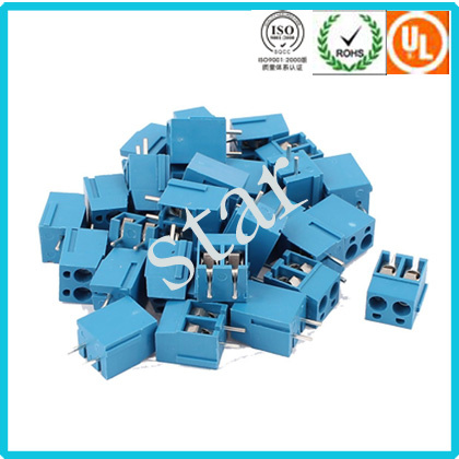 5.0mm 5.08mm Pitch Screw Mount Single Row PCB Terminal Block