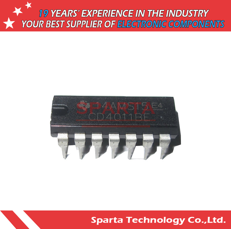 Texas Instruments CD4011be IC Gate Nand 4CH 2-Inp 14-DIP Integrated Circuit