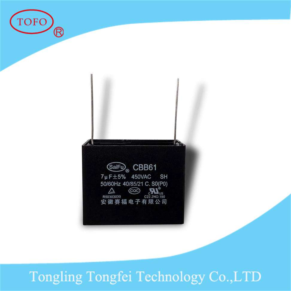 Cbb61 Capacitor 450VAC 25UF for Ceiling Fan