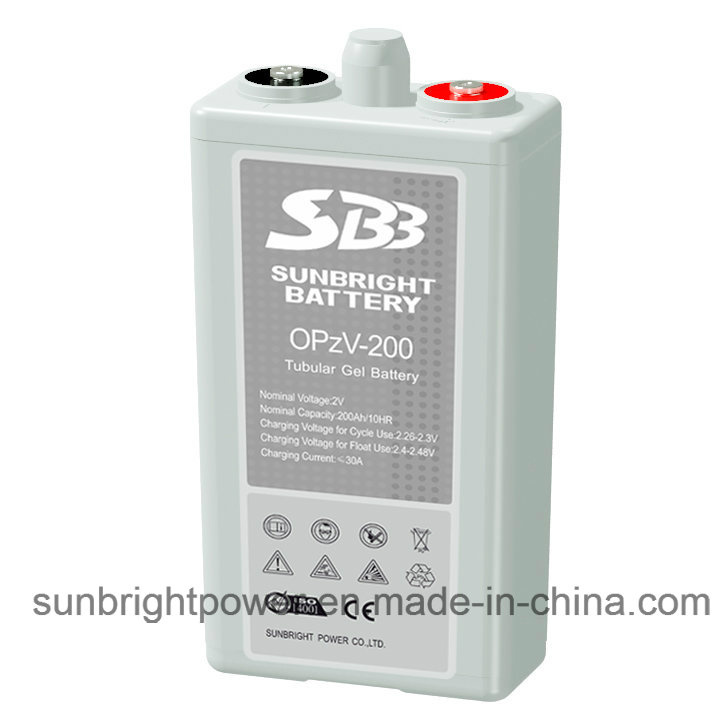 2V200ah Solar Telecom Long Deep Cycle Gel Opzv Battery