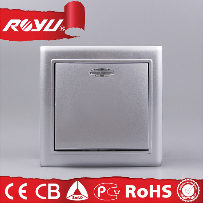 CE Certificate PC Material Silver Painted Electric Switch