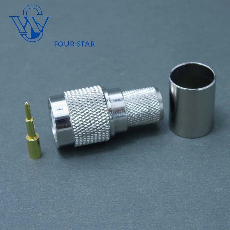 Rg8 Cable Male Plug Crimp RF Coaxial TNC Connector