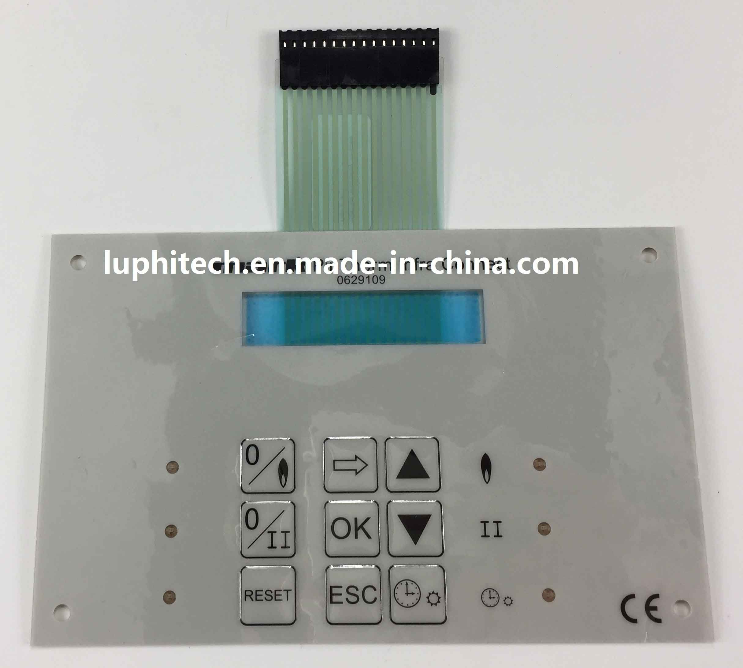 Typical Industrial Meters Tactile Control Membrane Switch with LCD Window