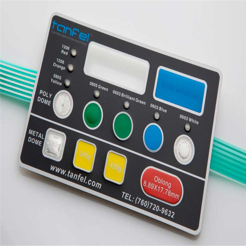 Embossing Tactile Button 3m Metal Dome Membrane Switch Keypads