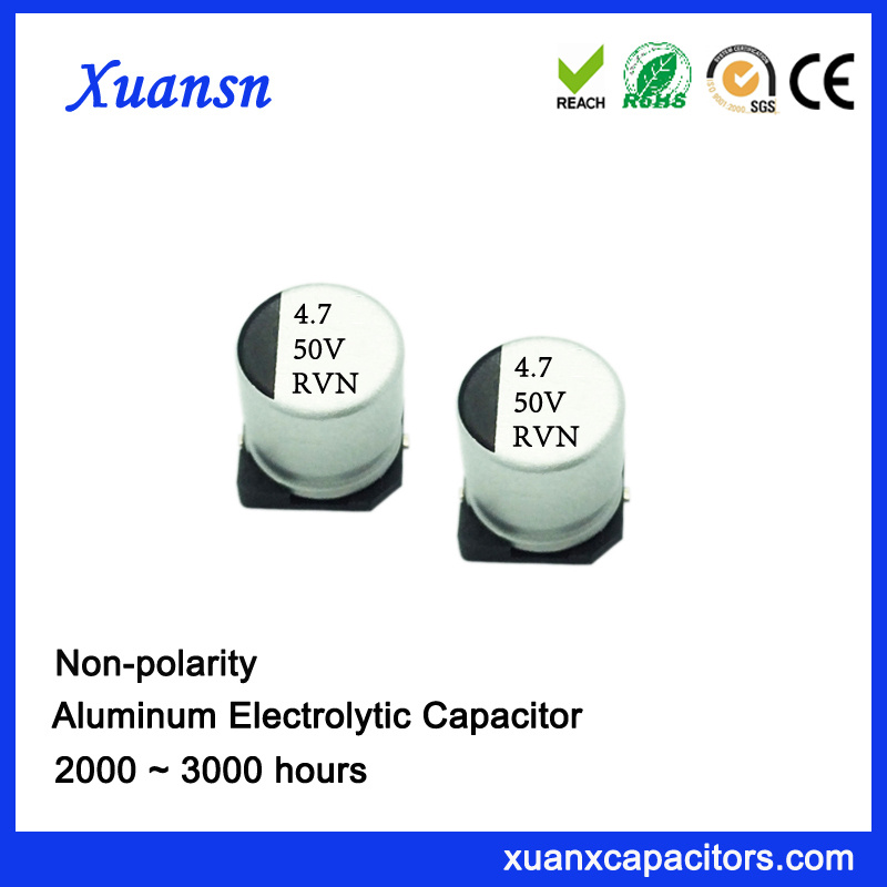 4.7UF 50V SMD Non Polarized Aluminum Electrolytic Capacitor