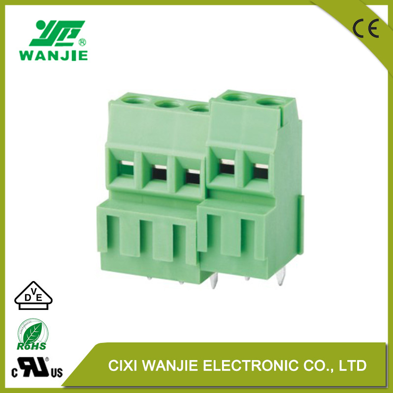 PCB Terminal Block Screw Connector with High Current High Voltage Wjeek350/381, Pitch 3.5/3.81mm