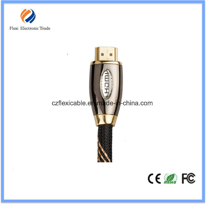 Gold/Black 4k HDMI Cable 2.0 Cables to HDMI with Nylon Mesh
