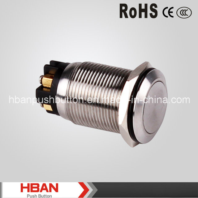 Hban 19mm IP67 on-off Anti-Vandal Waterproof Push Button Switch