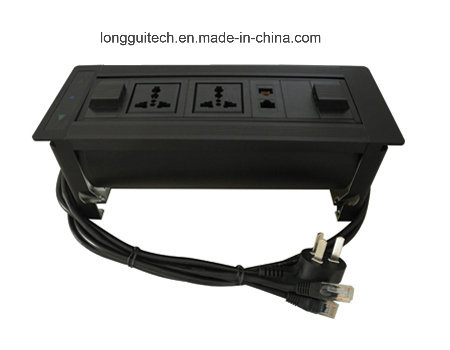 Straight Electrical Flipping Desktop Socket