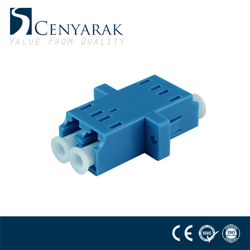 LC to LC Single-Mode Duplex Plastic Fiber Optic Adapter