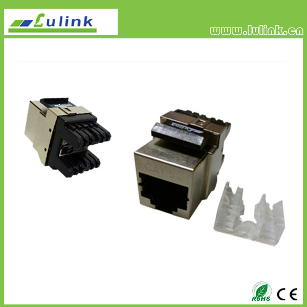Black FTP Cat5e 180 Degree Rj Model RJ45 Keystone Jack