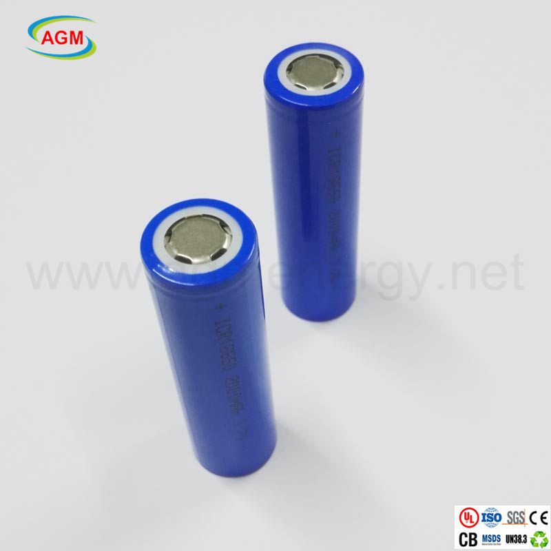MSDS Un38.3 UL Icr18650 2000mAh 3.7V Lithium Ion Battery