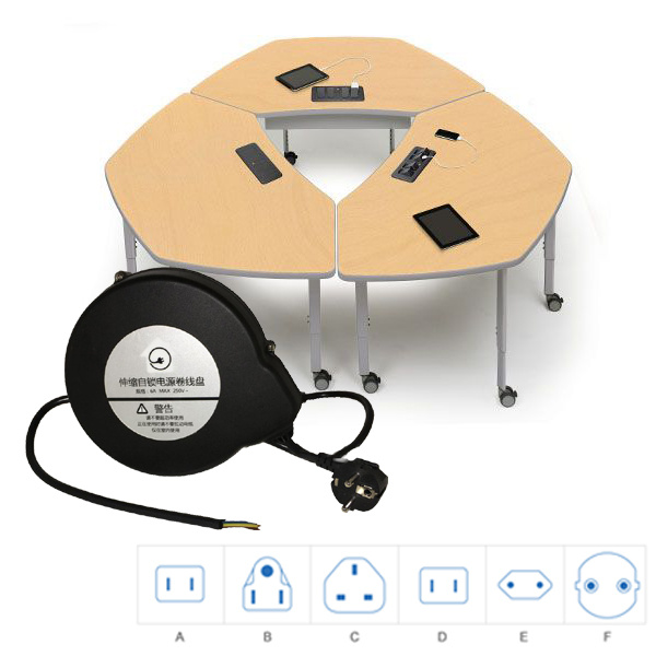 Stretchy Automatic Cable Rewinder for Multi-Function Desk