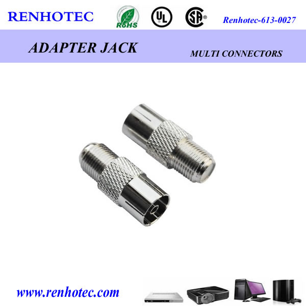 F Female to PAL Female Adapter