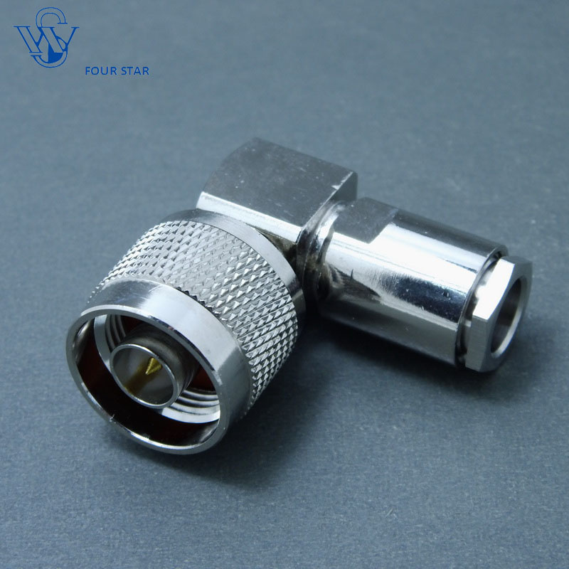 Male Right Angle Clamp N Connector for LMR300 Cable