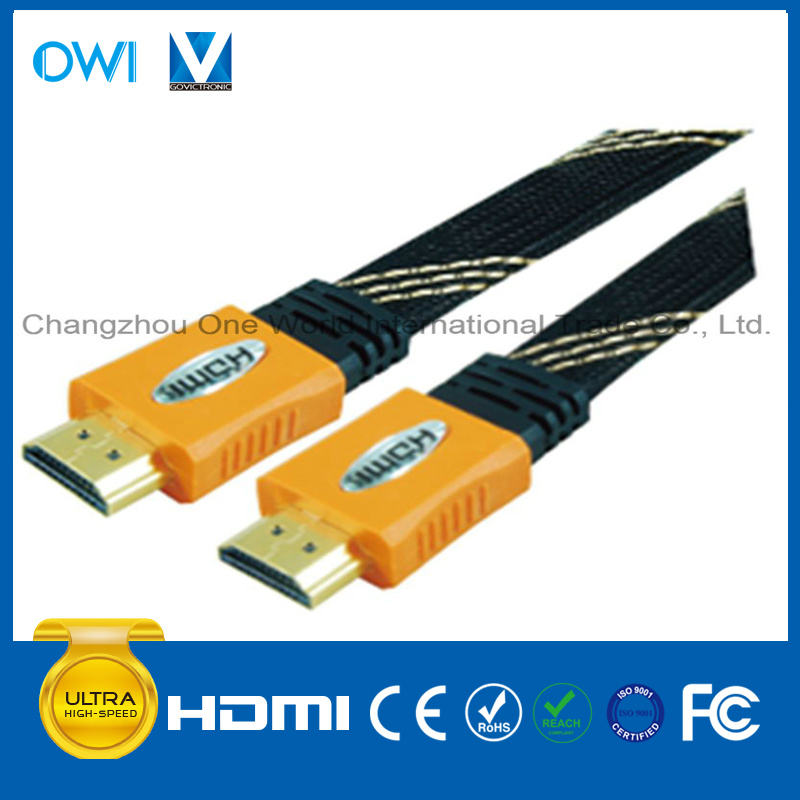 Multi-Color Overmolding Flat HDMI 19pin Plug-Plug Cable