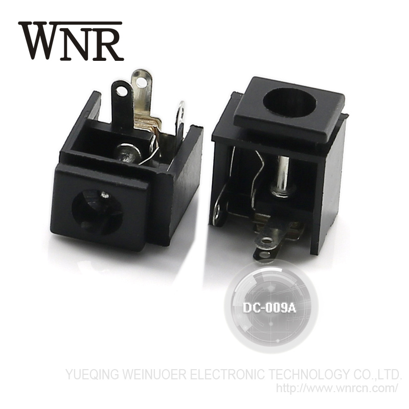 Wnre Right Angle Female 3 Pin DC-009A DC Power Jack
