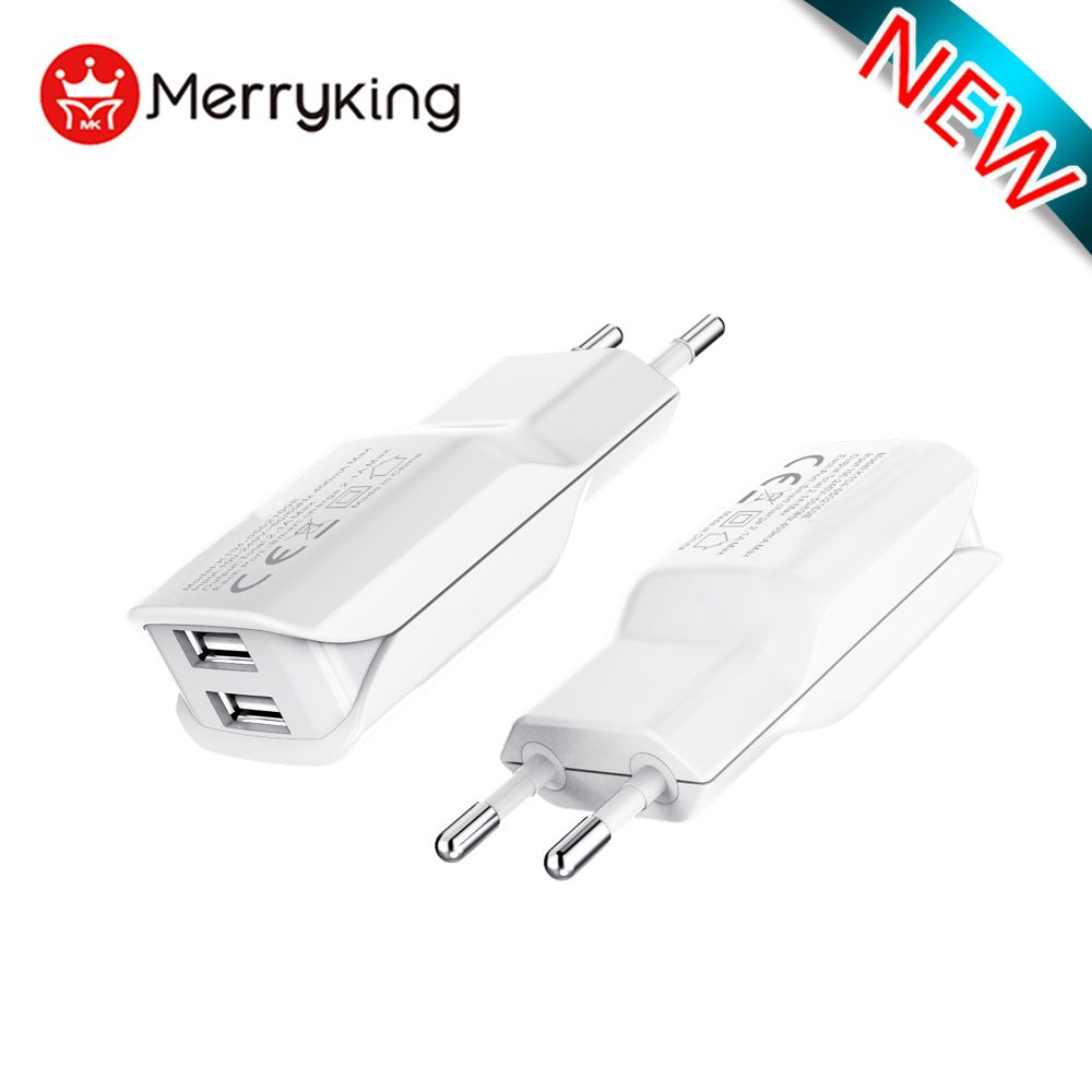2018 New Design 100 240V AC 50/60Hz 5V 2.4A USB Charger 2 Port with Ce