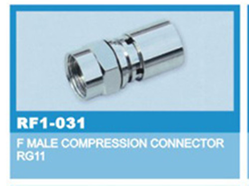 CATV Male F Type Connector Rg11 Compression Connector