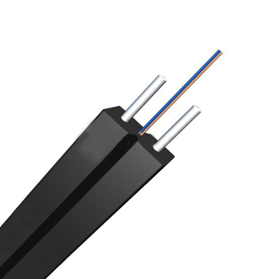 Singlemode Metal Strength LSZH Butterfly Flat FTTH Fibre Optic Cable