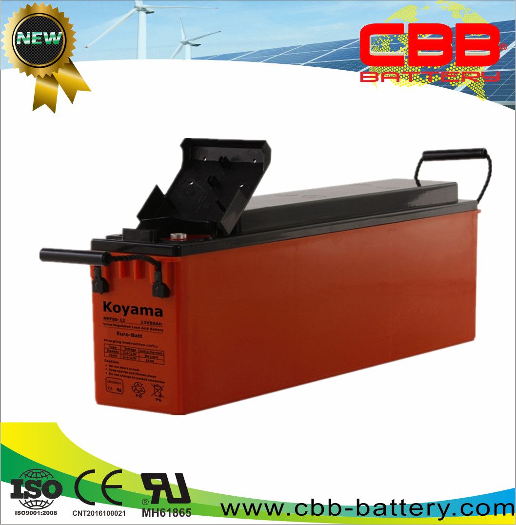 High Quality 80ah 12V Front Terminal AGM Battery for Telecom Application