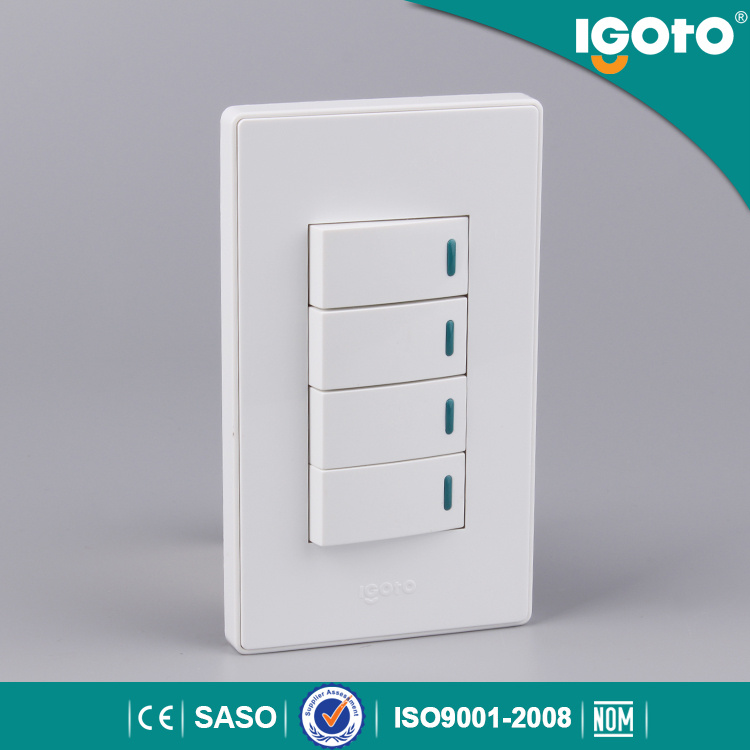 4 Gang 1 Way WiFi Remote Control Wall Socket Switch