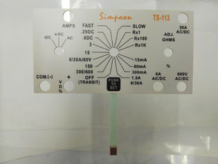 Zip Embossed Custom Thin Film Flexible Membrane Switch with 3m467 / 3m468 Adhesive