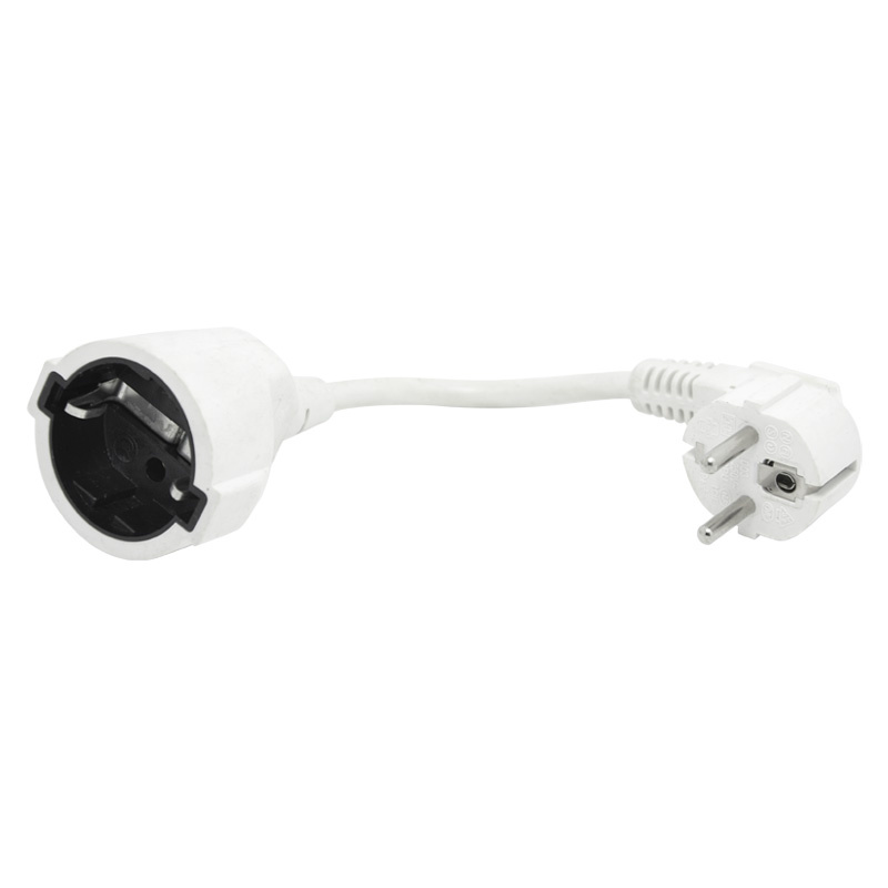 VDE Approved European 3 Pins AC Power Plug with Extension Cord