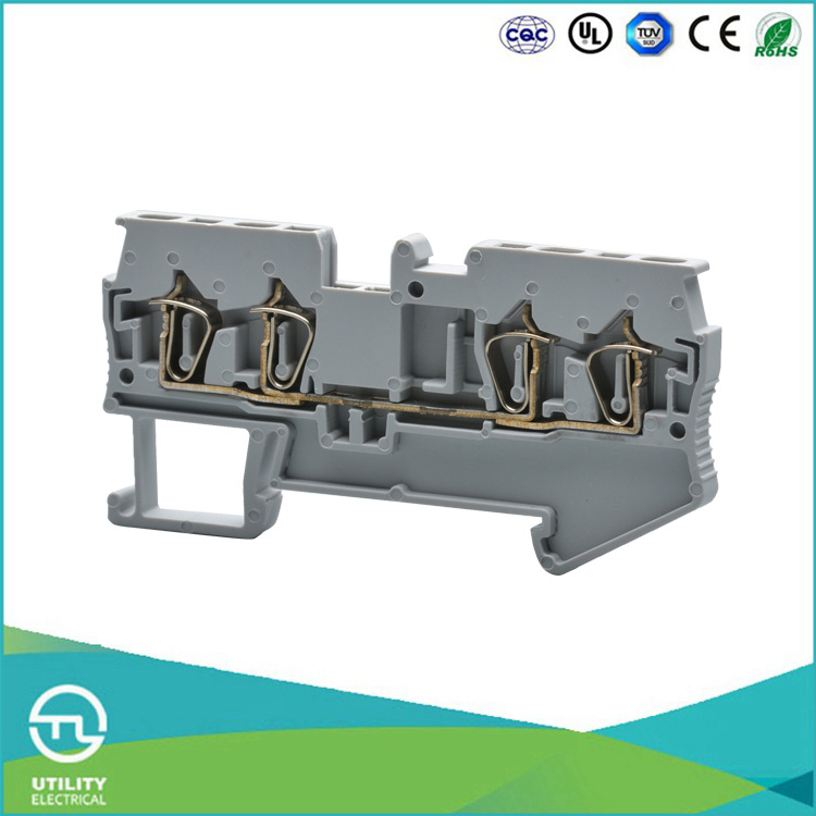 Utl Spring Two in Two out Terminal Block Connectors 4poles