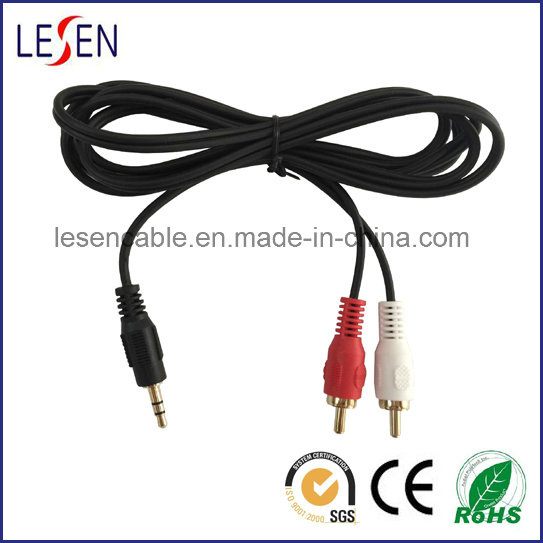 3.5mm Stereo Plug to 2 RCA Plugs, AV Cable
