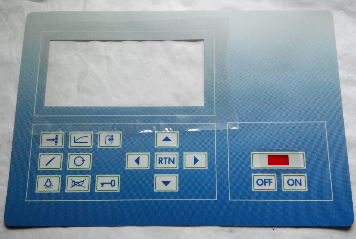 Big Size Buttons Border Embossing Membrane Keypad Switch Machine Application Control Panel