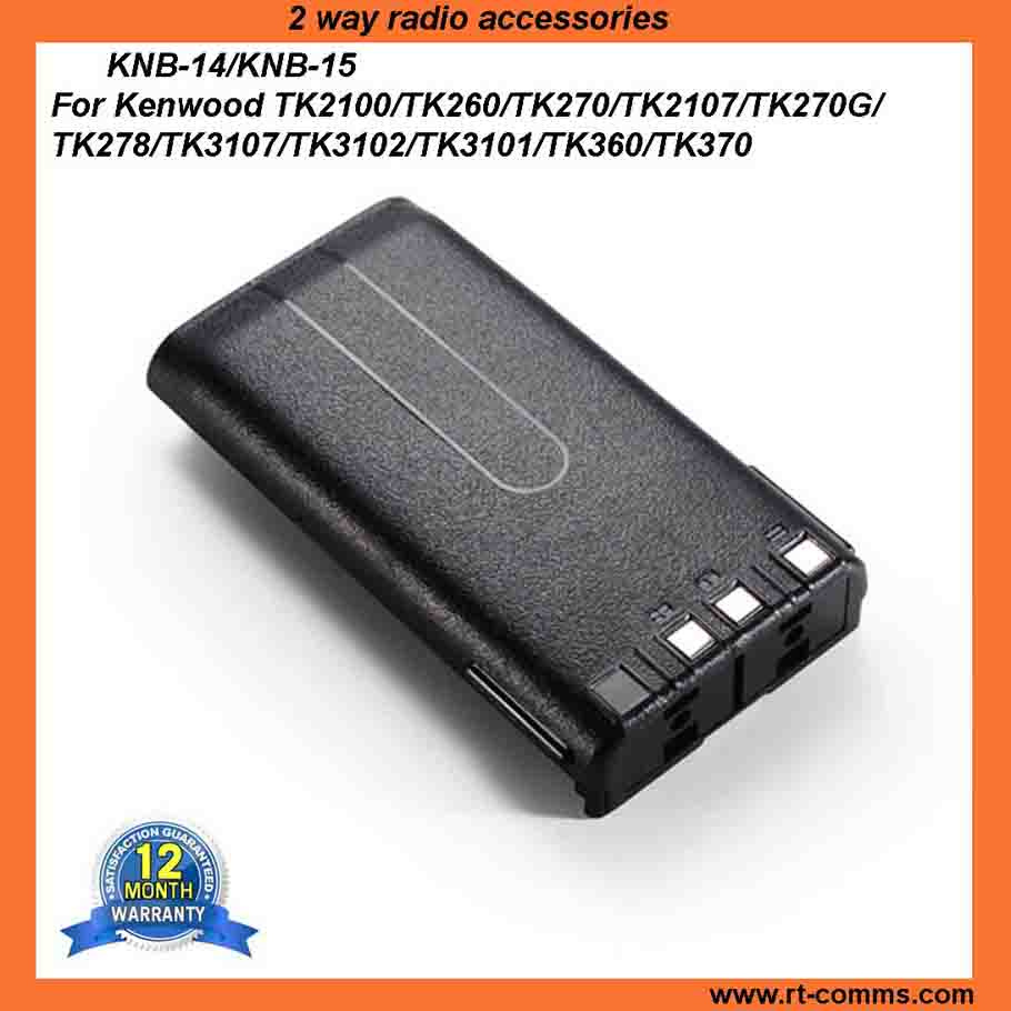 Two Way Radio Battery Pack Knb-14/Knb-15 for Kenwood Walkie Talkie Tk2100/Tk260/Tk270/Tk2107/Tk270g/Tk278/Tk3107/Tk3102/Tk3101/Tk360/Tk370
