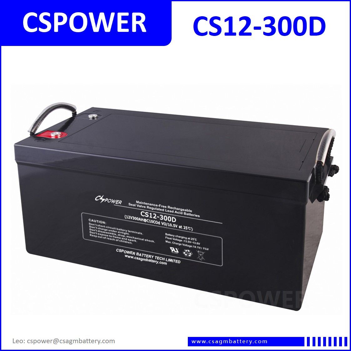 Ce Approved Solar Storage Deep Cycle AGM Battery 12V300ah CS12-300d