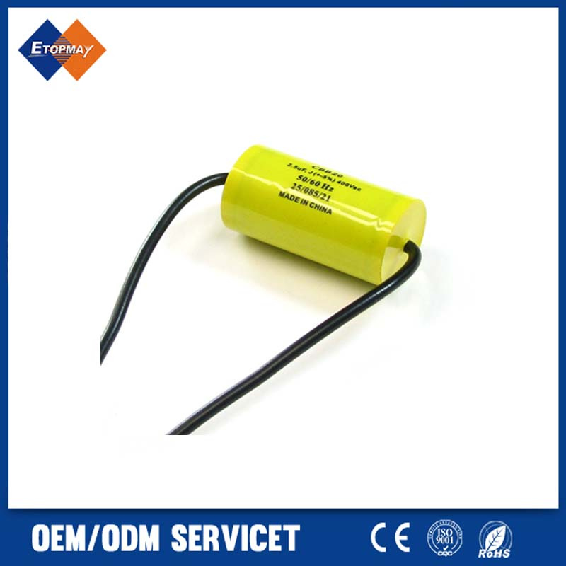 Cbb20 Yellow Black Axial Metallized Polypropylene Film Capacitor (TMCF20 MPa)