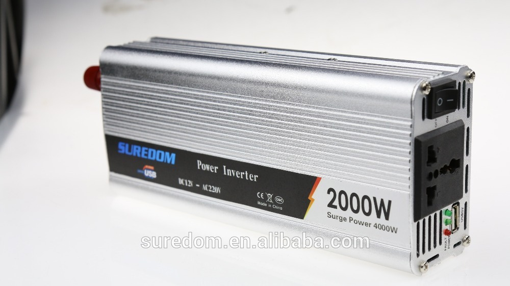 2000W Inverter Car Power Inverter DC 12V 24V to AC 220V Inverter Solar Power System Factory Supply