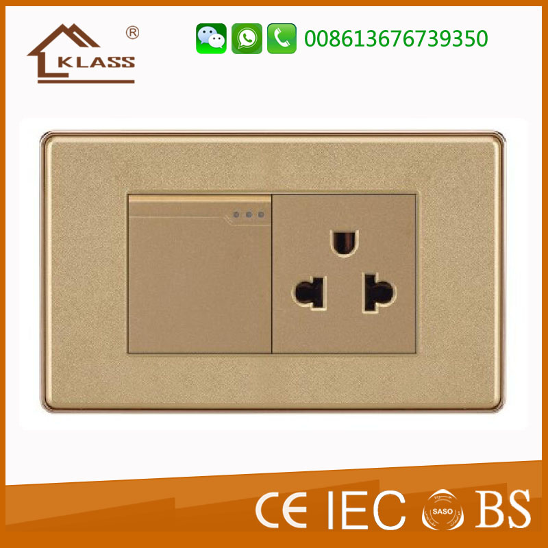 Us Standard 1gang Switch+Thailand Socket for Home