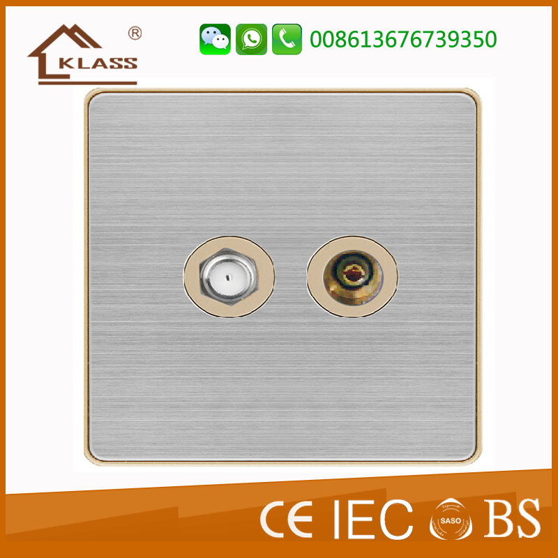 UK Standard Wall Electrical Satellite and TV Socket