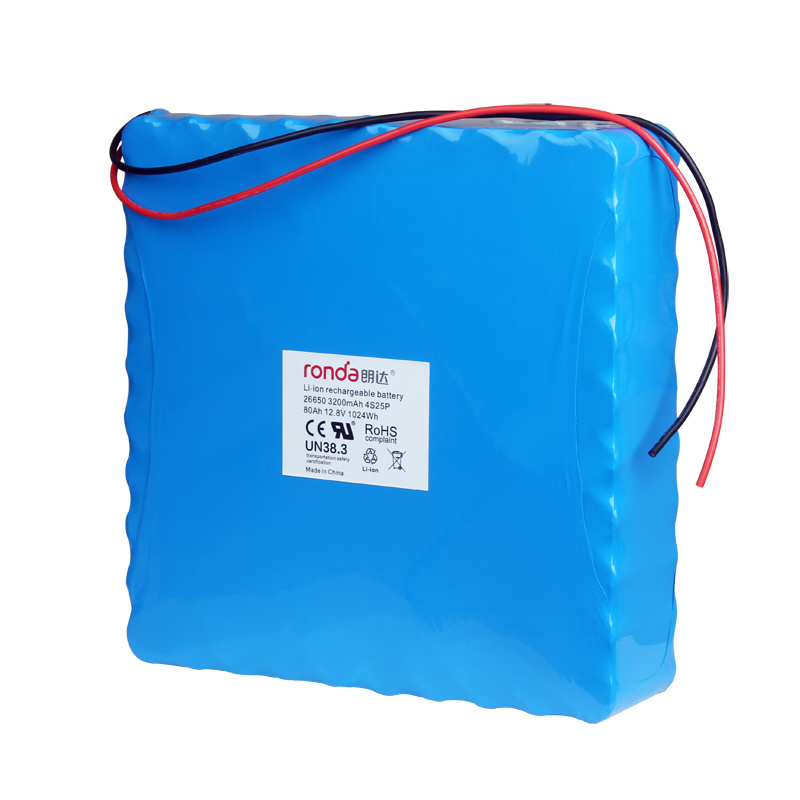 12.8V 80ah Lithium Battery Pack for Solar Lamp (UL/CB/Bis/CE)