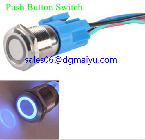 19mm 12V Car Blue LED Light Angel Switch