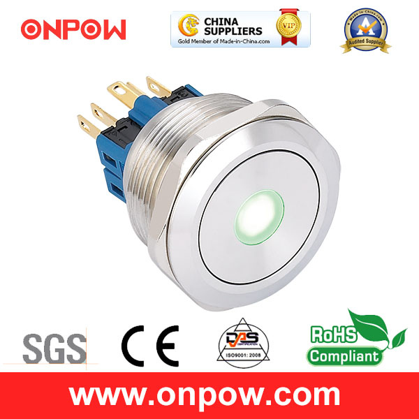 Onpow 28mm Push Button Switch (GQ28-11D/G/12V/S, CE, CCC, RoHS)